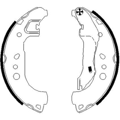 91080100 Bremsbackensatz