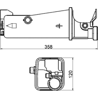 Mahle | Ausgleichsbehälter, Kühlmittel | CRT 2 000S