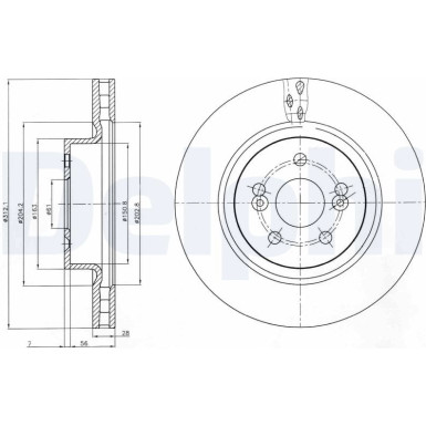 Delphi | Bremsscheibe | BG4111