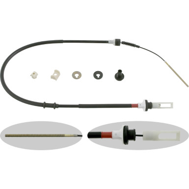 FEBI BILSTEIN 12756 Seilzug, Kupplungsbetätigung FEBI BILSTEIN 12756 Seilzug, Kupplungsbetätigung