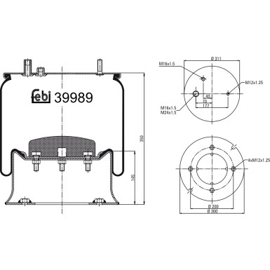 FEBI BILSTEIN 39989 Federbalg, Luftfederung