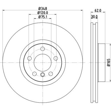 Hella | Bremsscheibe | 8DD 355 117-741