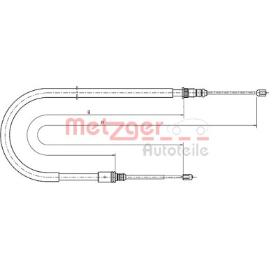 Metzger | Seilzug, Feststellbremse | 10.6791