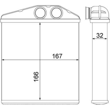 AH 6 000S Wärmetauscher, Innenraumheizung BEHR