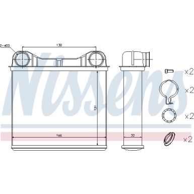Nissens Wärmetauscher, Innenraumheizung FIRST FIT 72049