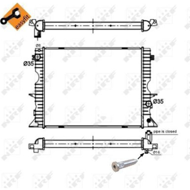 509730 Kühler, Motorkühlung EASY FIT 509730 Kühler, Motorkühlung EASY FIT