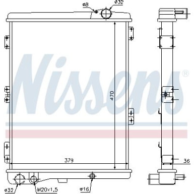 Nissens | Kühler, Motorkühlung | 604411