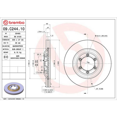 Brembo | Bremsscheibe | 09.C244.10