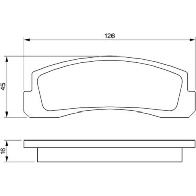 BOSCH Bremsbelagsatz, Scheibenbremse 0 986 466 601