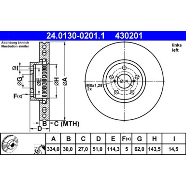 ATE | Bremsscheibe | 24.0130-0201.1