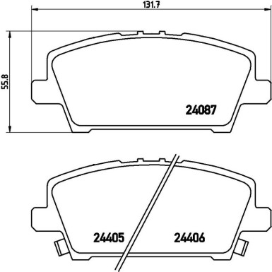 Brembo Bremsbelagsatz, Scheibenbremse PRIME LINE P 28 037