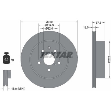 Textar | Bremsscheibe | 92148003