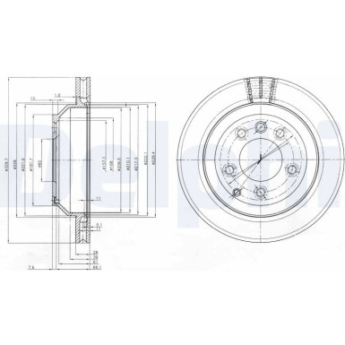 Delphi | Bremsscheibe | BG3775C