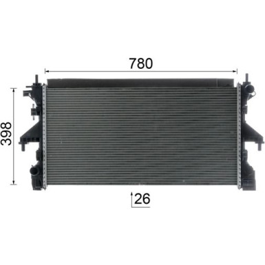 CR 2631 000P Kühler, Motorkühlung BEHR *** PREMIUM LINE ***