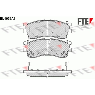 FTE | Bremsbelagsatz, Scheibenbremse | 9010522