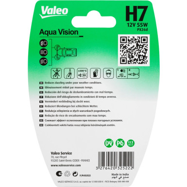 Valeo | Glühlampe, Fernscheinwerfer | 032522