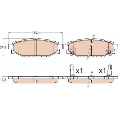 GDB3568 Bremsbelagsatz, Scheibenbremse