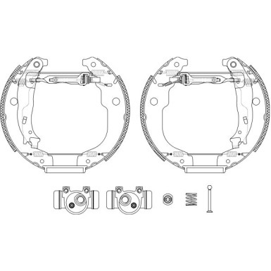 Hella Bremsbackensatz Shoe Kit Pro 8DB 355 005-001