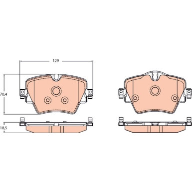 GDB2098 Bremsbelagsatz, Scheibenbremse