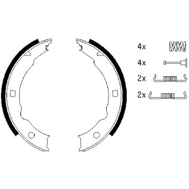 0 986 487 579 Bremsbackensatz, Feststellbremse