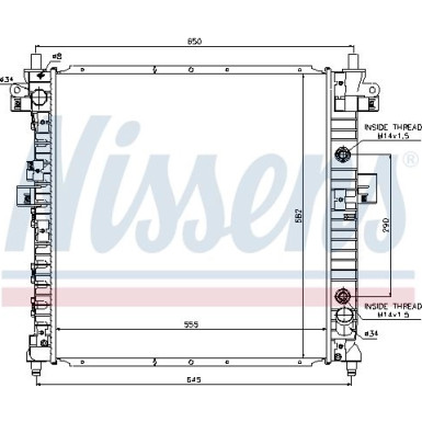 Nissens | Kühler, Motorkühlung | 64326