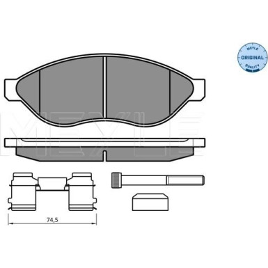 Meyle Bremsbelagsatz, Scheibenbremse MEYLE-ORIGINAL: True to OE 025 244 6819/W1