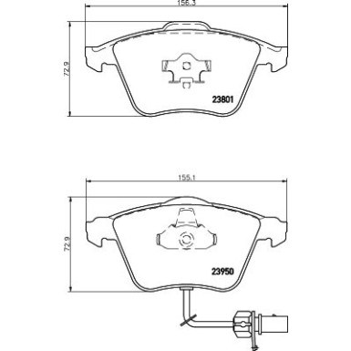 Hella | Bremsbelagsatz, Scheibenbremse | 8DB 355 011-711