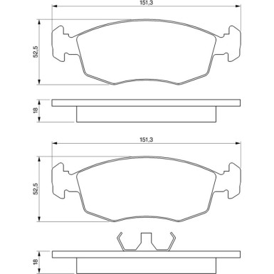 BOSCH Bremsbelagsatz, Scheibenbremse 0 986 469 070 BOSCH Bremsbelagsatz, Scheibenbremse 0 986 469 070