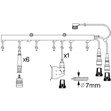 0 986 356 323 Zündleitungssatz
