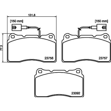 8DB 355 021-151 Bremsbelagsatz, Scheibenbremse