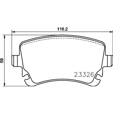Hella | Bremsbelagsatz, Scheibenbremse | 8DB 355 024-961