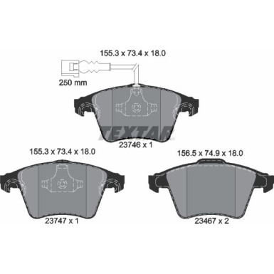 2374601 Bremsbelagsatz, Scheibenbremse Q+