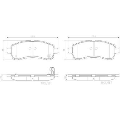 Brembo Bremsbelagsatz, Scheibenbremse PRIME LINE P 49 057