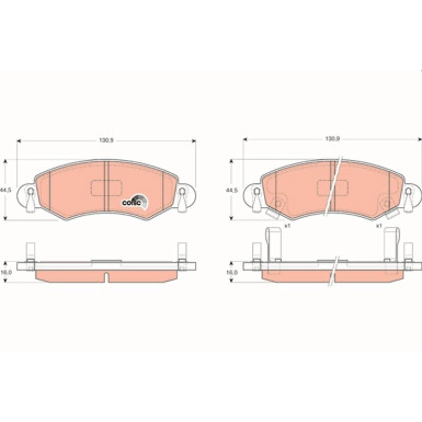TRW Bremsbelagsatz, Scheibenbremse COTEC GDB1420