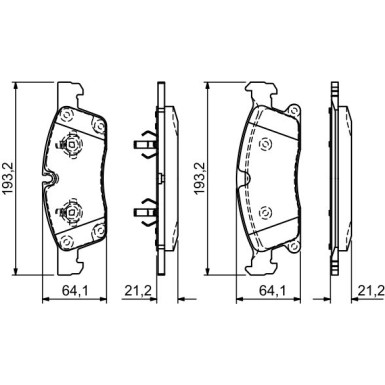 0 986 494 672 Bremsbelagsatz, Scheibenbremse