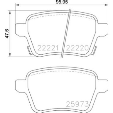 Brembo | Bremsbelagsatz, Scheibenbremse | P 59 086