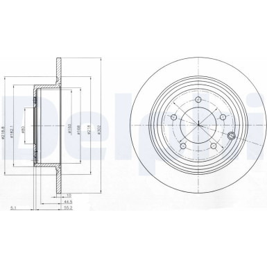 Delphi | Bremsscheibe | BG4169