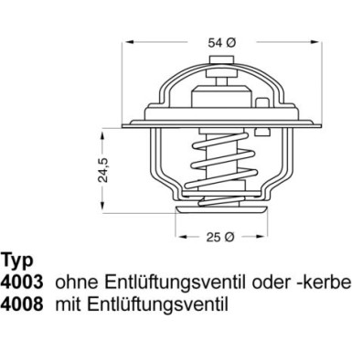 Wahler | Thermostat, Kühlmittel | 4008.74D