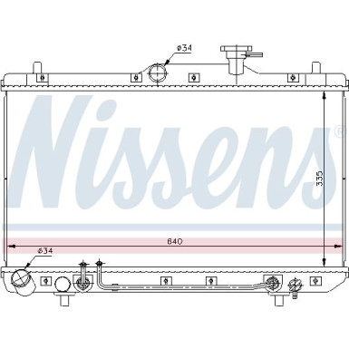 Nissens | Kühler, Motorkühlung | 67023