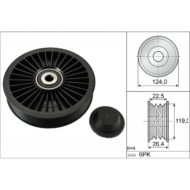 532 0242 10 Umlenk-/Führungsrolle, Keilrippenriemen