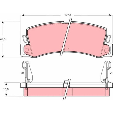 GDB730 Bremsbelagsatz, Scheibenbremse