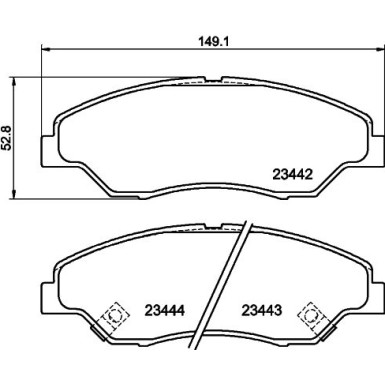 8DB 355 009-701 Bremsbelagsatz, Scheibenbremse