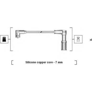 Magneti Marelli Zündleitungssatz 941095770615 Magneti Marelli Zündleitungssatz 941095770615