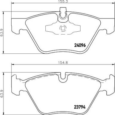 Hella | Bremsbelagsatz, Scheibenbremse | 8DB 355 011-941