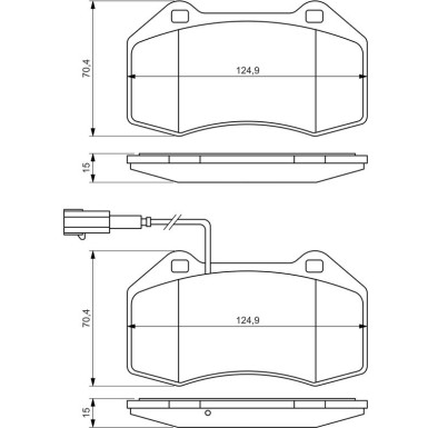 BOSCH Bremsbelagsatz, Scheibenbremse 0 986 494 228