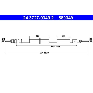 24.3727-0349.2 Seilzug, Feststellbremse