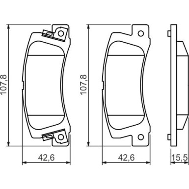 0 986 461 136 Bremsbelagsatz, Scheibenbremse