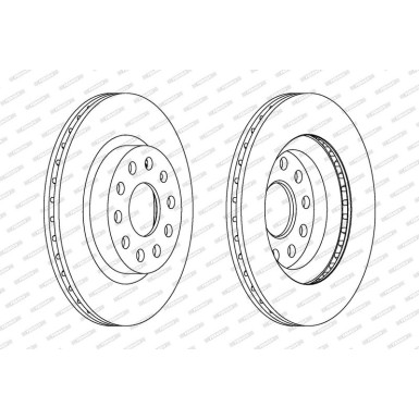 Ferodo Bremsscheibe PREMIER Coat+ disc DDF1223C