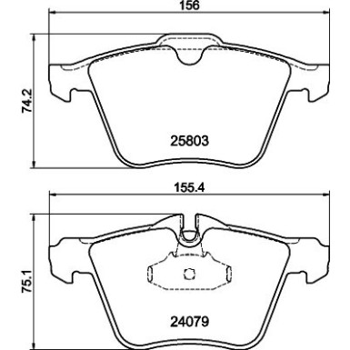Hella | Bremsbelagsatz, Scheibenbremse | 8DB 355 020-921