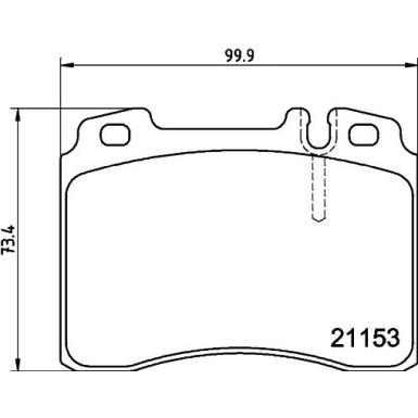 Hella | Bremsbelagsatz, Scheibenbremse | 8DB 355 008-181